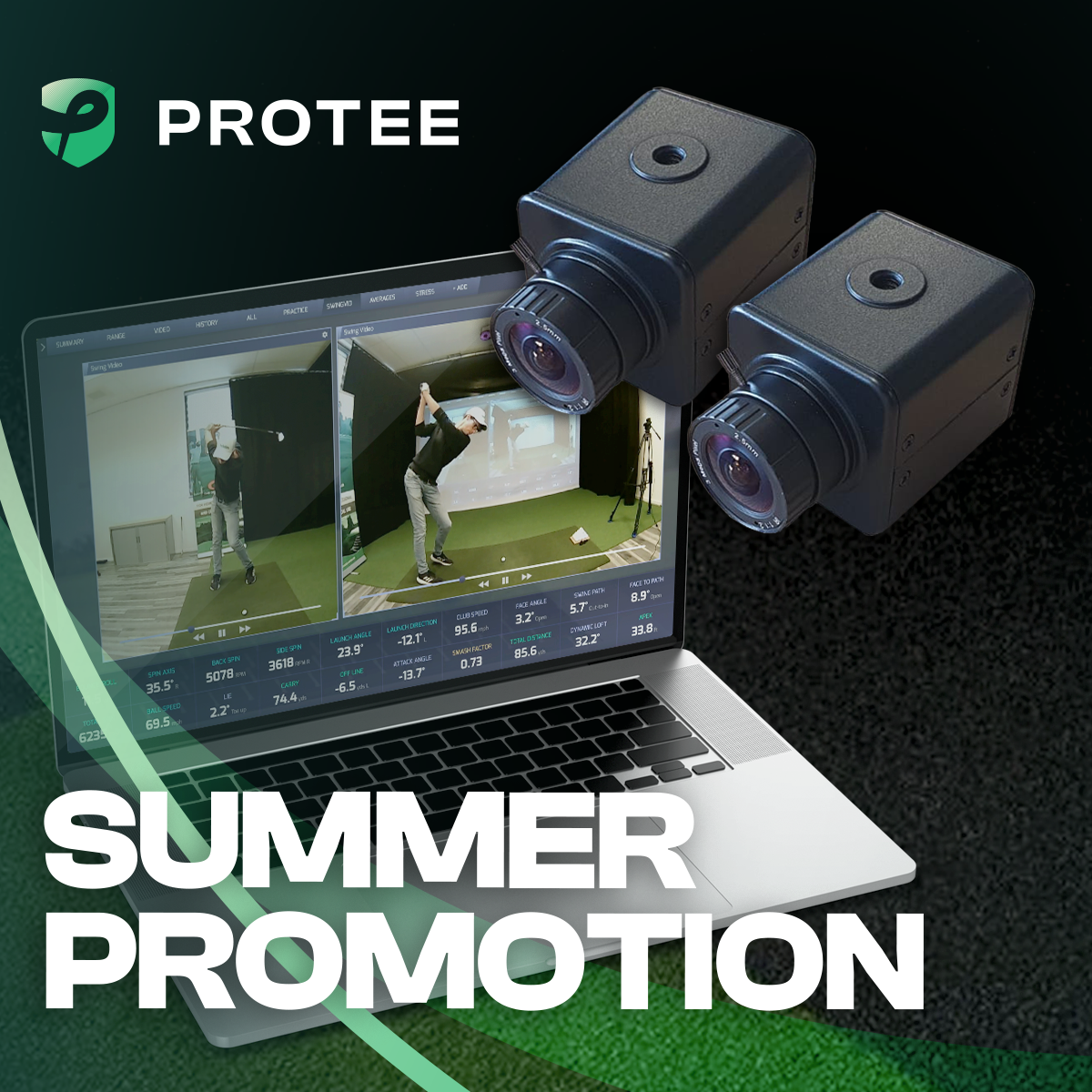 ProTee VX Launch Monitor | With 2 x Free Cameras